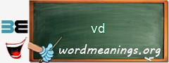 WordMeaning blackboard for vd